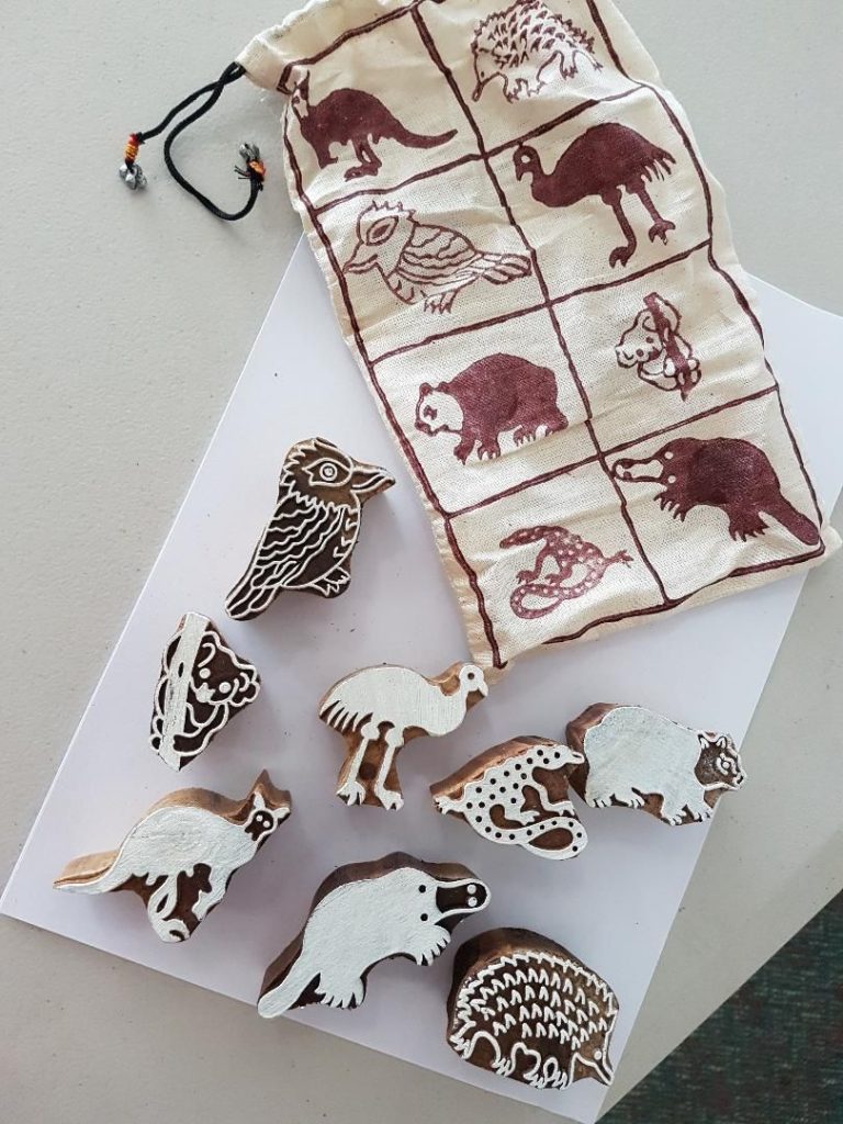 Australian animal print blocks